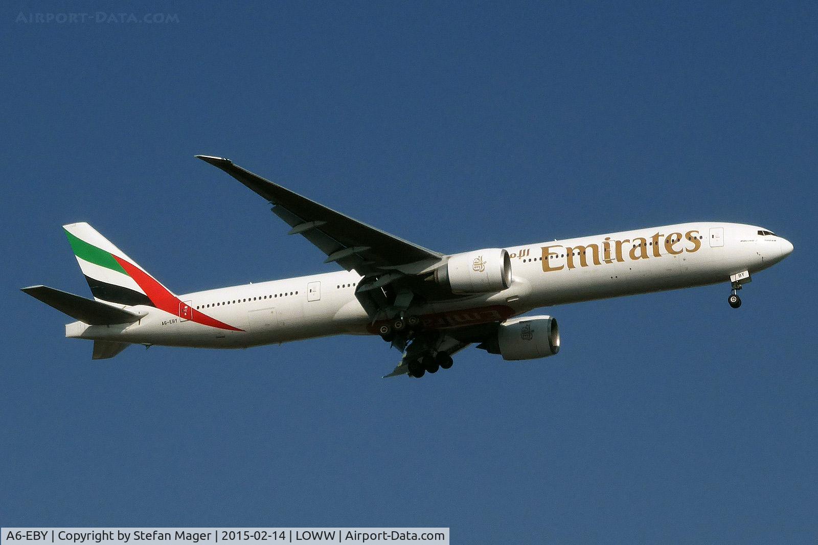 A6-EBY, 2007 Boeing 777-36N/ER C/N 33864, Emirates B777-300ER @VIE