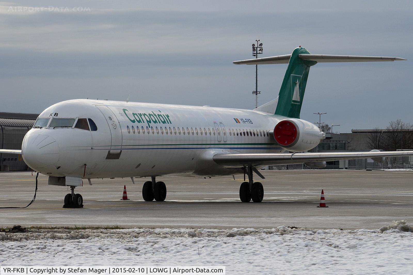YR-FKB, 1991 Fokker 100 (F-28-0100) C/N 11369, Carpatair Fokker 100 @GRZ