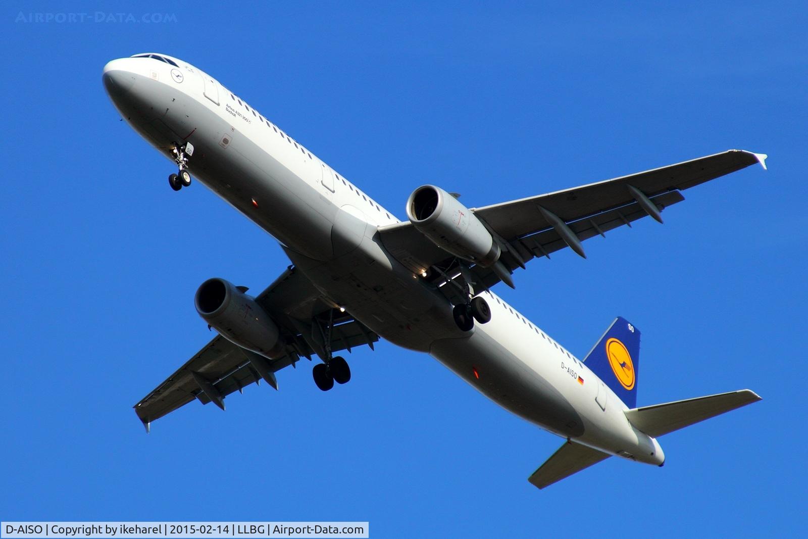 D-AISO, 2008 Airbus A321-231 C/N 3625, Lufthanza fly in from Frankfurt, landing runway 30.