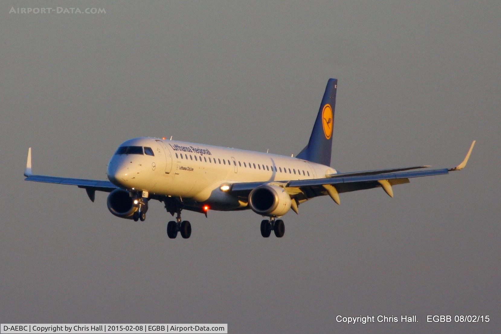 D-AEBC, 2009 Embraer 195LR (ERJ-190-200LR) C/N 19000320, Lufthansa CityLine