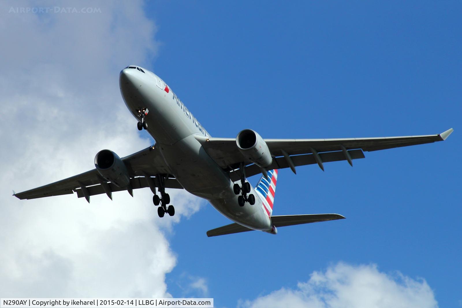 N290AY, 2013 Airbus A330-243 C/N 1480, American-Airlines fly in from Philadelphia, landing on runway 30.