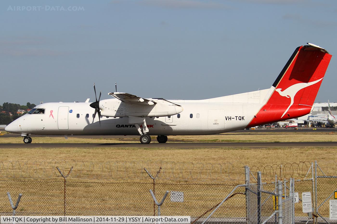 VH-TQK, 2004 De Havilland Canada DHC-8-315Q Dash 8 C/N 600, taxiing to 34R