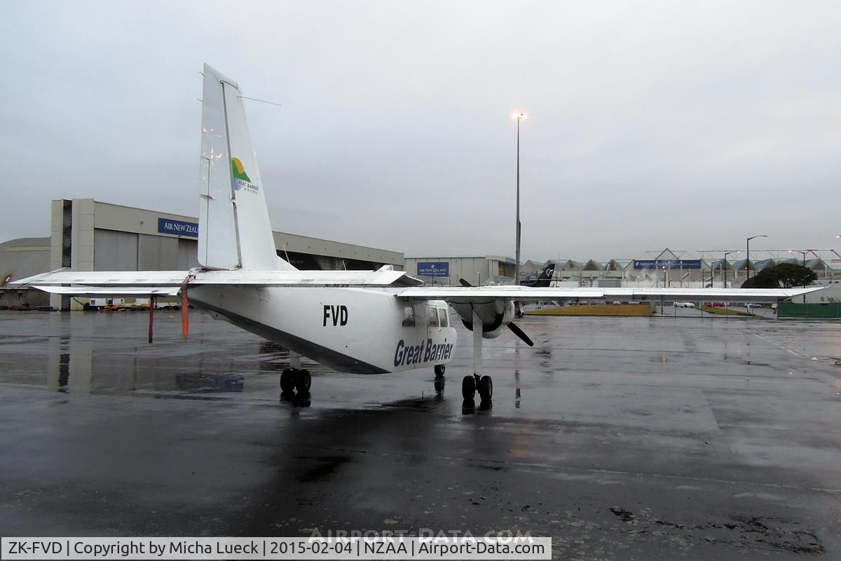ZK-FVD, 1973 Britten-Norman BN-2A-26 Islander C/N 316, Early morning on a rainy day