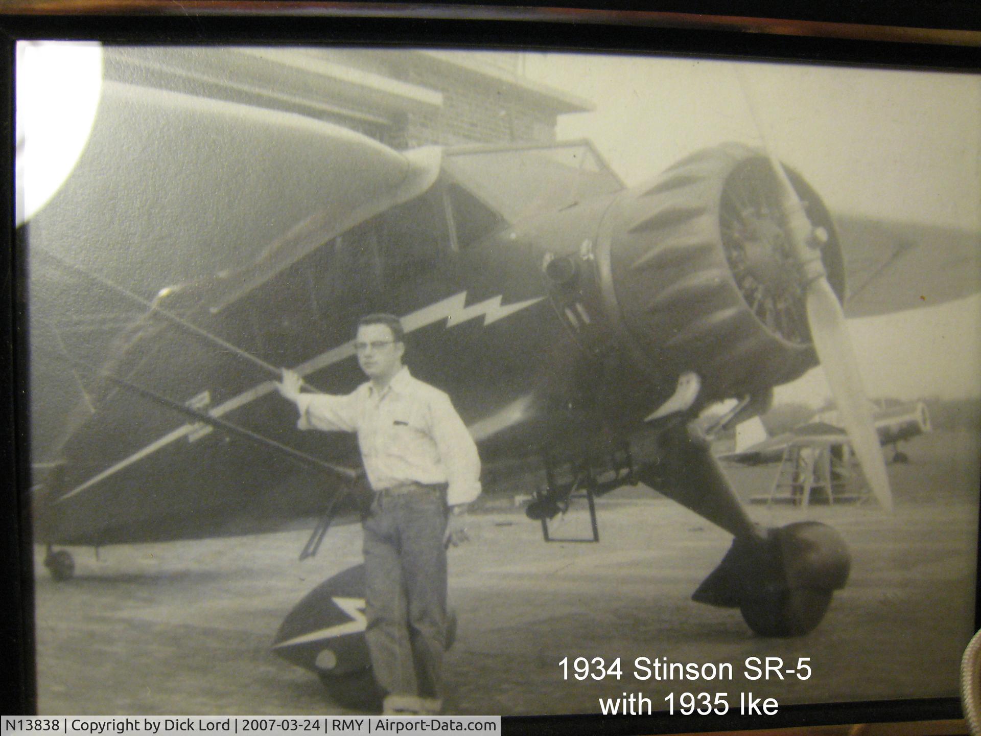 N13838, 1934 Stinson SR-5 Reliant C/N 9203, Stinson SR-5-SPEC  man. March 1934