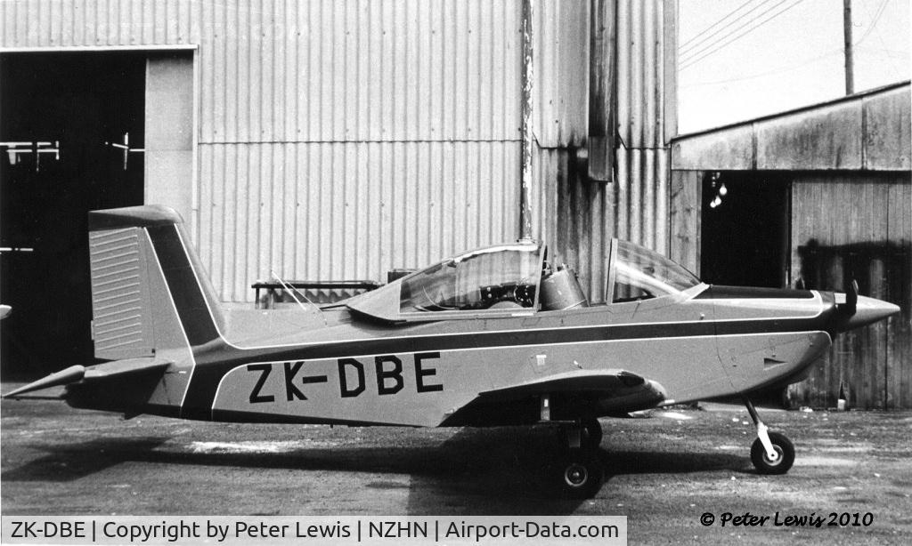 ZK-DBE, 1970 AESL Airtourer Super 150 C/N A554, NZ Aerospace Industries Ltd., Hamilton. April 1976
