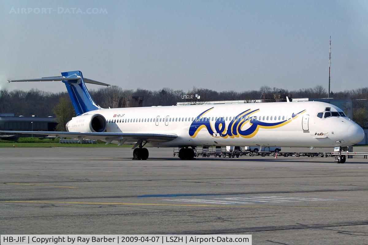HB-JIF, 1998 McDonnell Douglas MD-90-30 (JAA) C/N 53462, HB-JIF   McDonnell Douglas MD-90-30 [53462] (Hello) Zurich~HB 07/04/2009