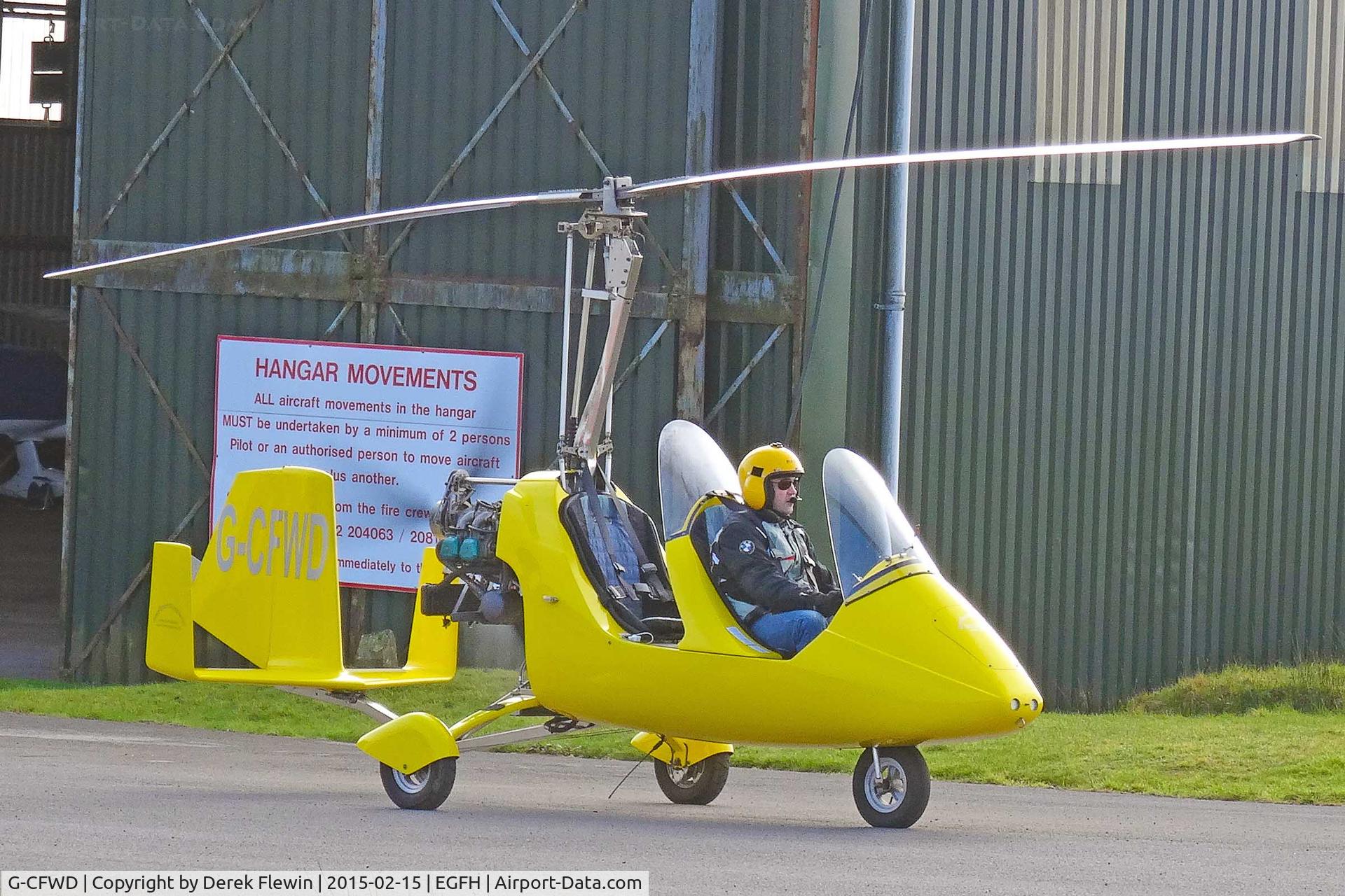 G-CFWD, 2009 Rotorsport UK MTOsport C/N RSUK/MTOS/006, MTO Sport, local resident, seen outside the hangar prior to taxxing out at EGFH.