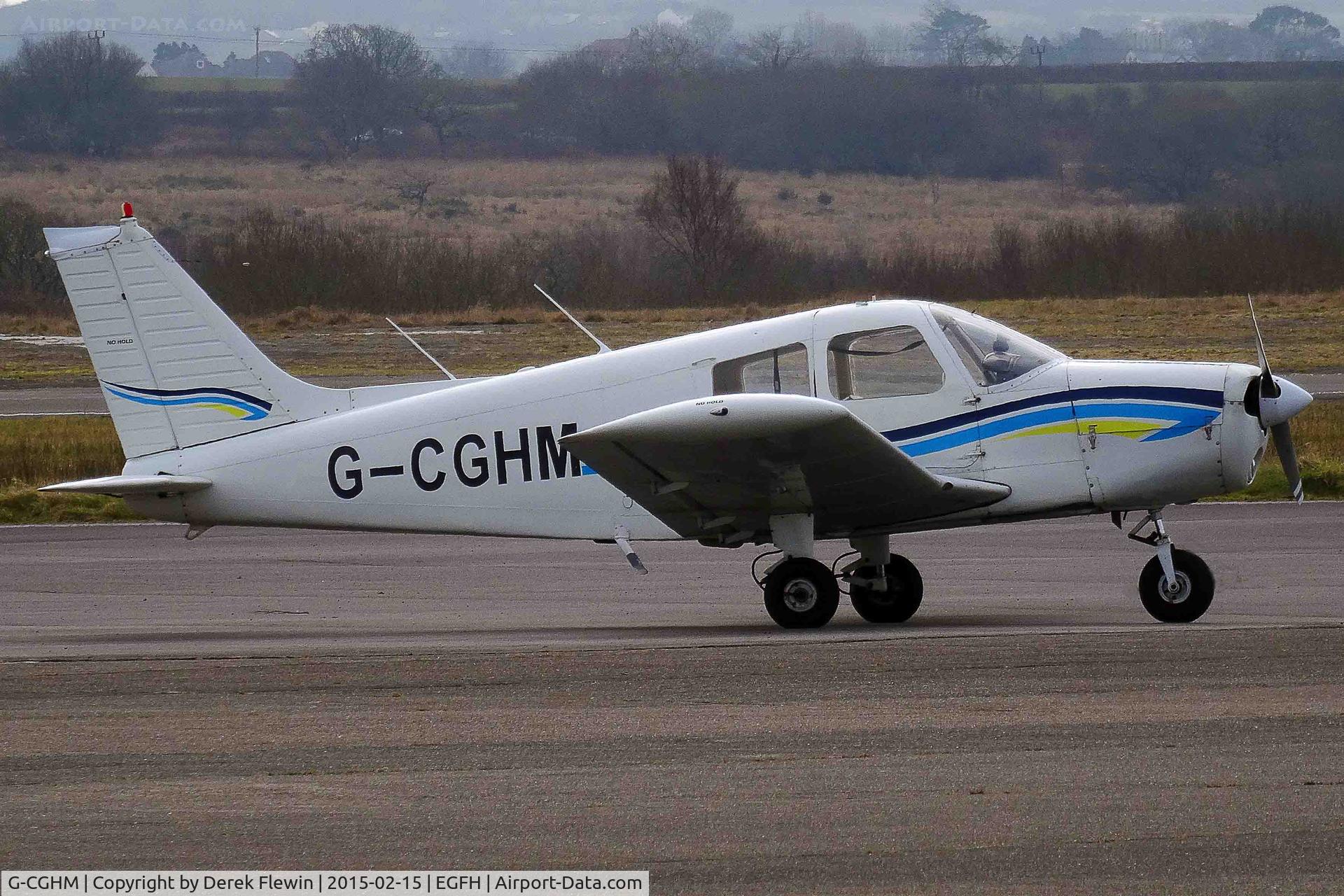 G-CGHM, 1974 Piper PA-28-140 Cherokee Cruiser C/N 28-7425143, Cherokee, Caernarfon based, previously PH-NSM, seen parked up at EGFH.