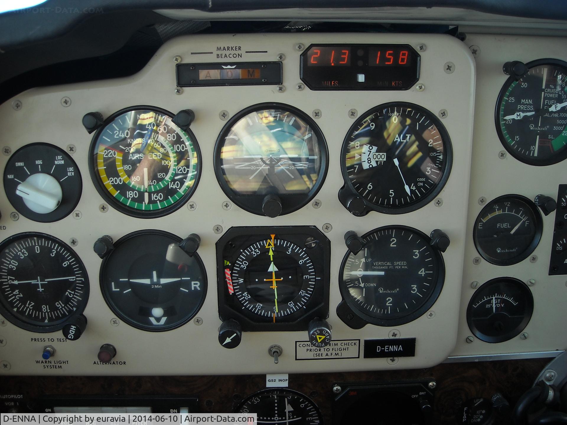 D-ENNA, 1976 Beech F33A Bonanza Bonanza C/N CE-650, Instrument panel