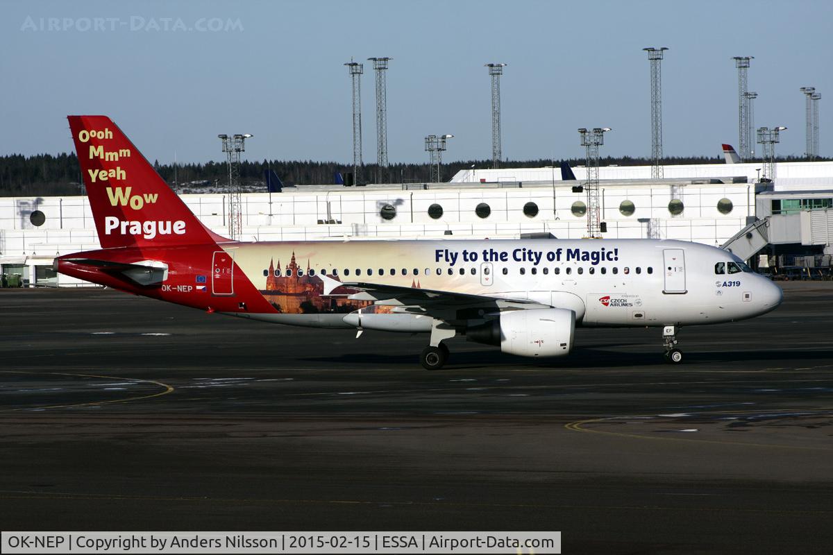 OK-NEP, 2008 Airbus A319-111 C/N 3660, Arriving from Prague as OK490.