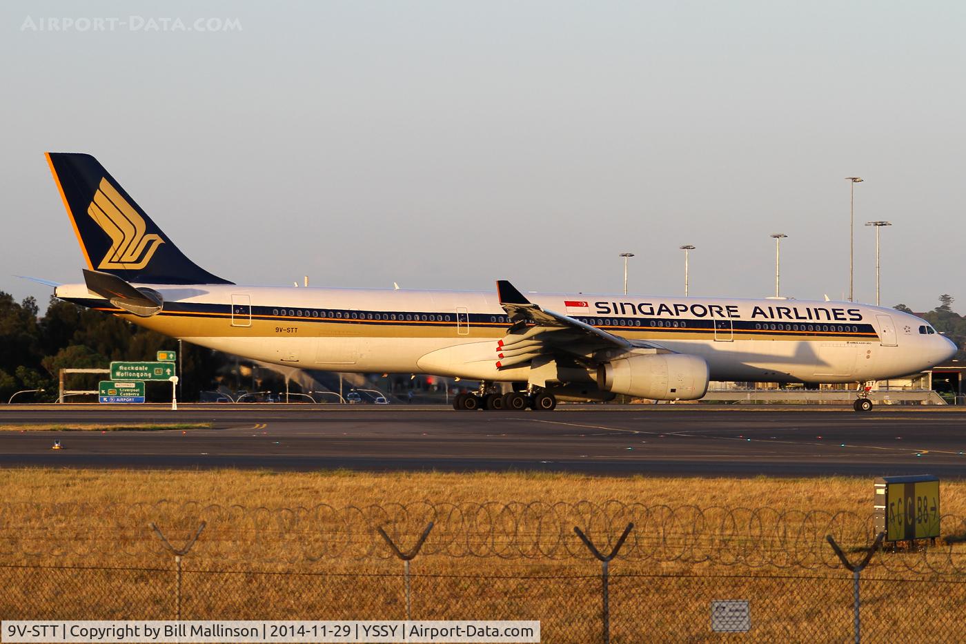 9V-STT, 2013 Airbus A330-343X C/N 1382, taxiing on 34L