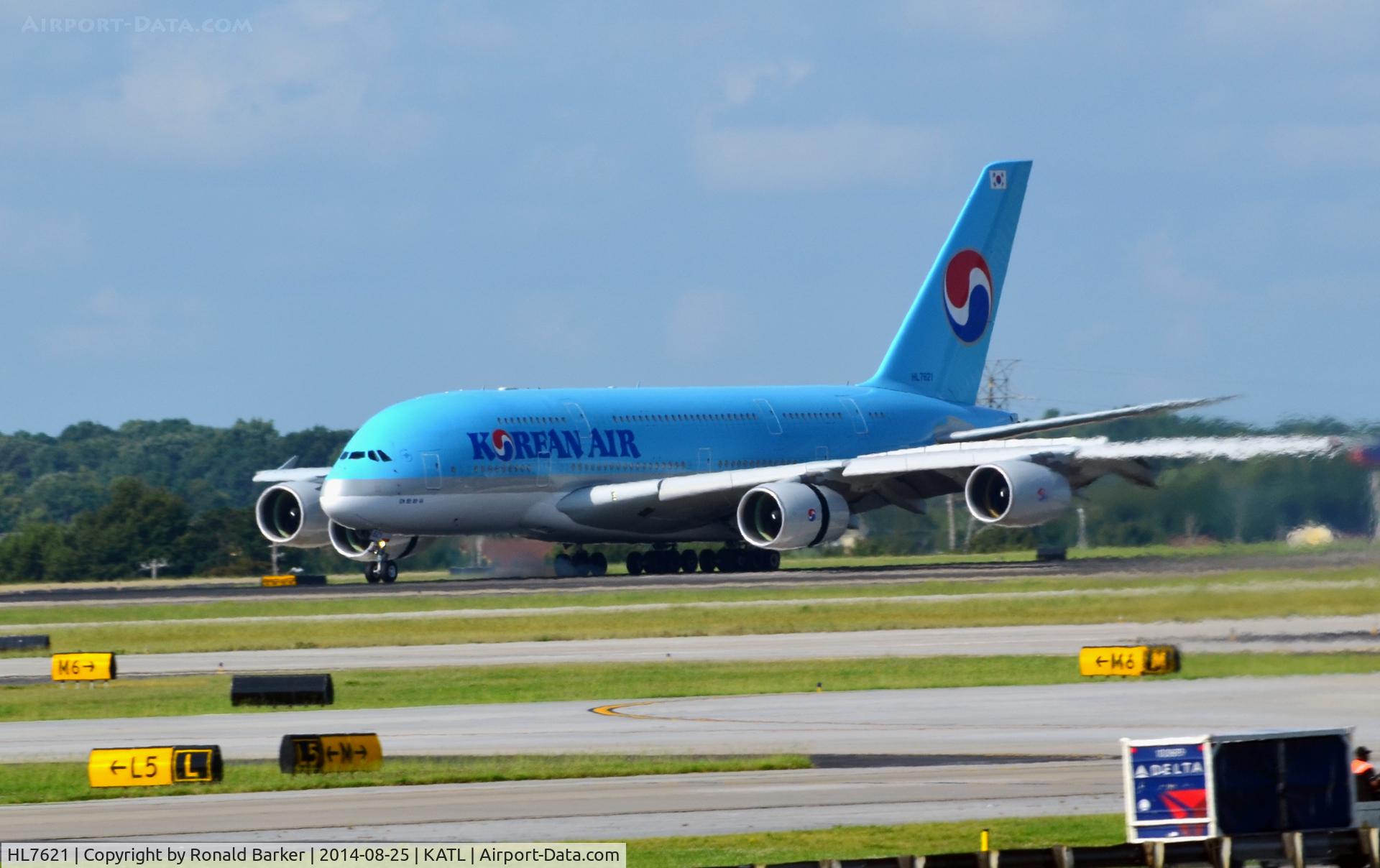 HL7621, 2012 Airbus A380-861 C/N 0126, Landing Atlanta