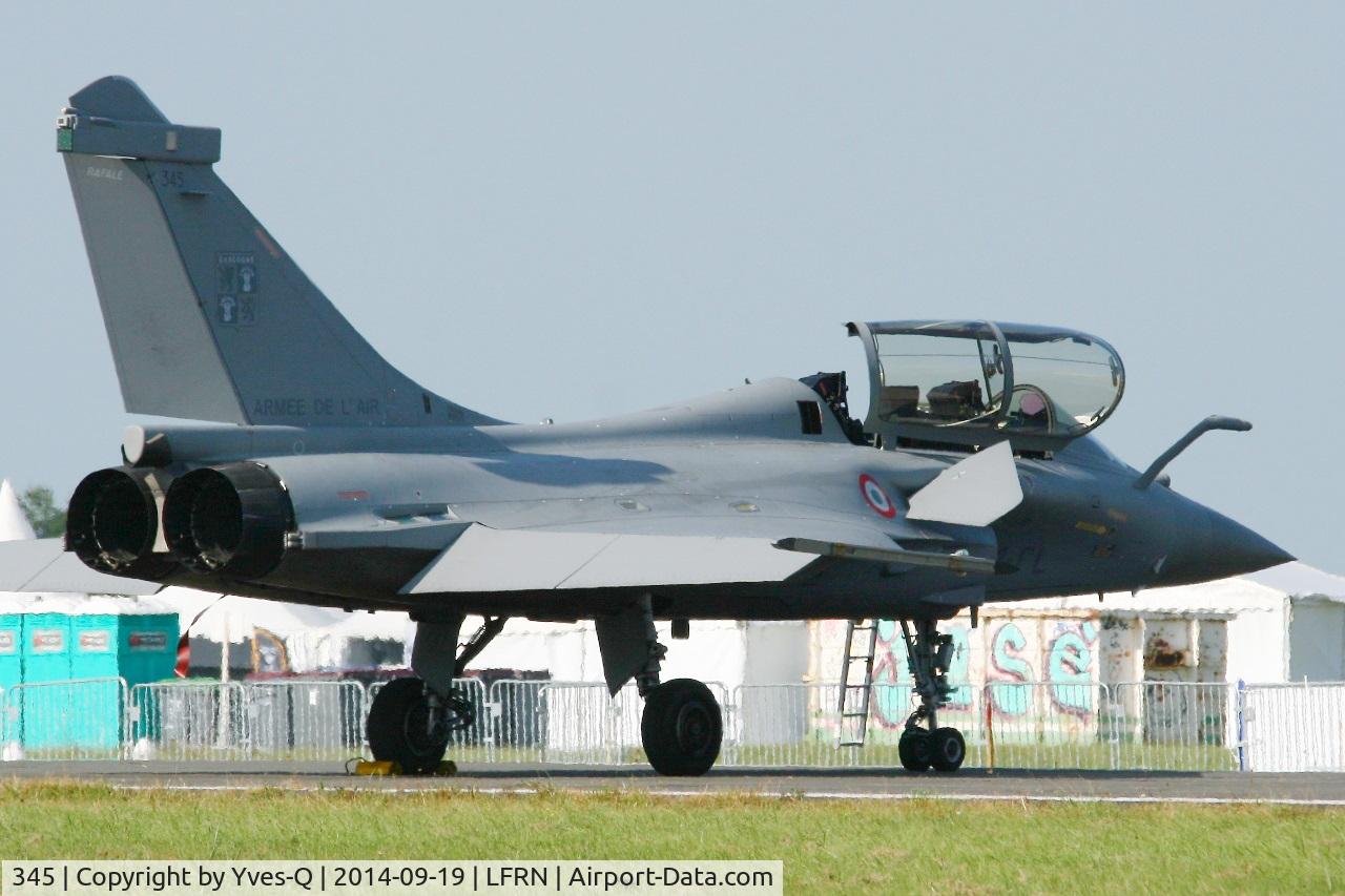 345, Dassault Rafale B C/N 345, French Air Force Dassault Rafale B (113-FL), Rennes-St Jacques airport (LFRN-RNS) Air show 2014
