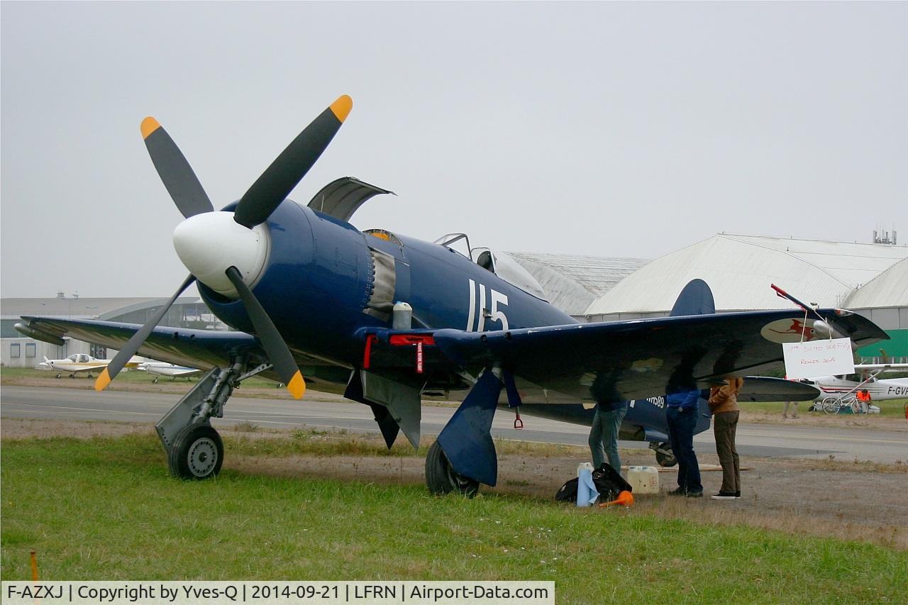 F-AZXJ, 1949 Hawker Sea Fury FB.11 C/N 37733, Hawker Sea Fury FB.11, Static display, Rennes-St Jacques airport (LFRN-RNS) Air show 2014