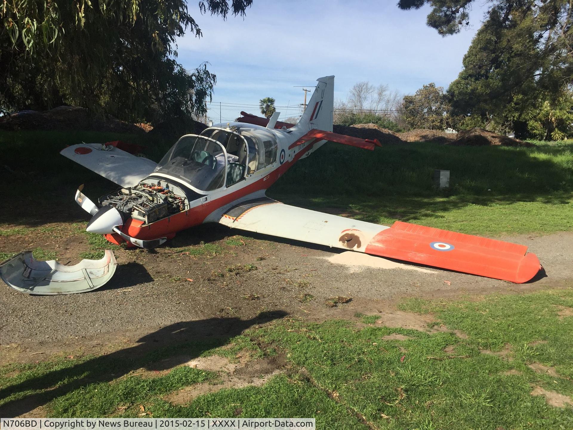 N706BD, 1975 Scottish Aviation Bulldog T.1 C/N BH120/353, Lost engine power on takeoff-climb. PIC elected force landing on Skywest Golf Course, Hayward CA  15-Feb-2015

http://aviation-safety.net/wikibase/wiki.php?id=173904