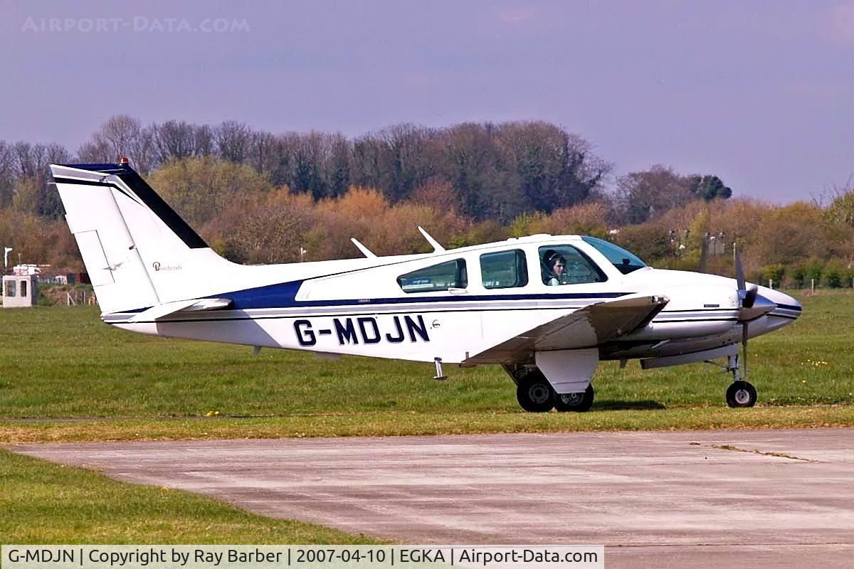 G-MDJN, 1973 Beech 95-B55 Baron Baron C/N TC-1574, Beech 95-B55 Baron [TC-1574] Shoreham~G 10/04/2007