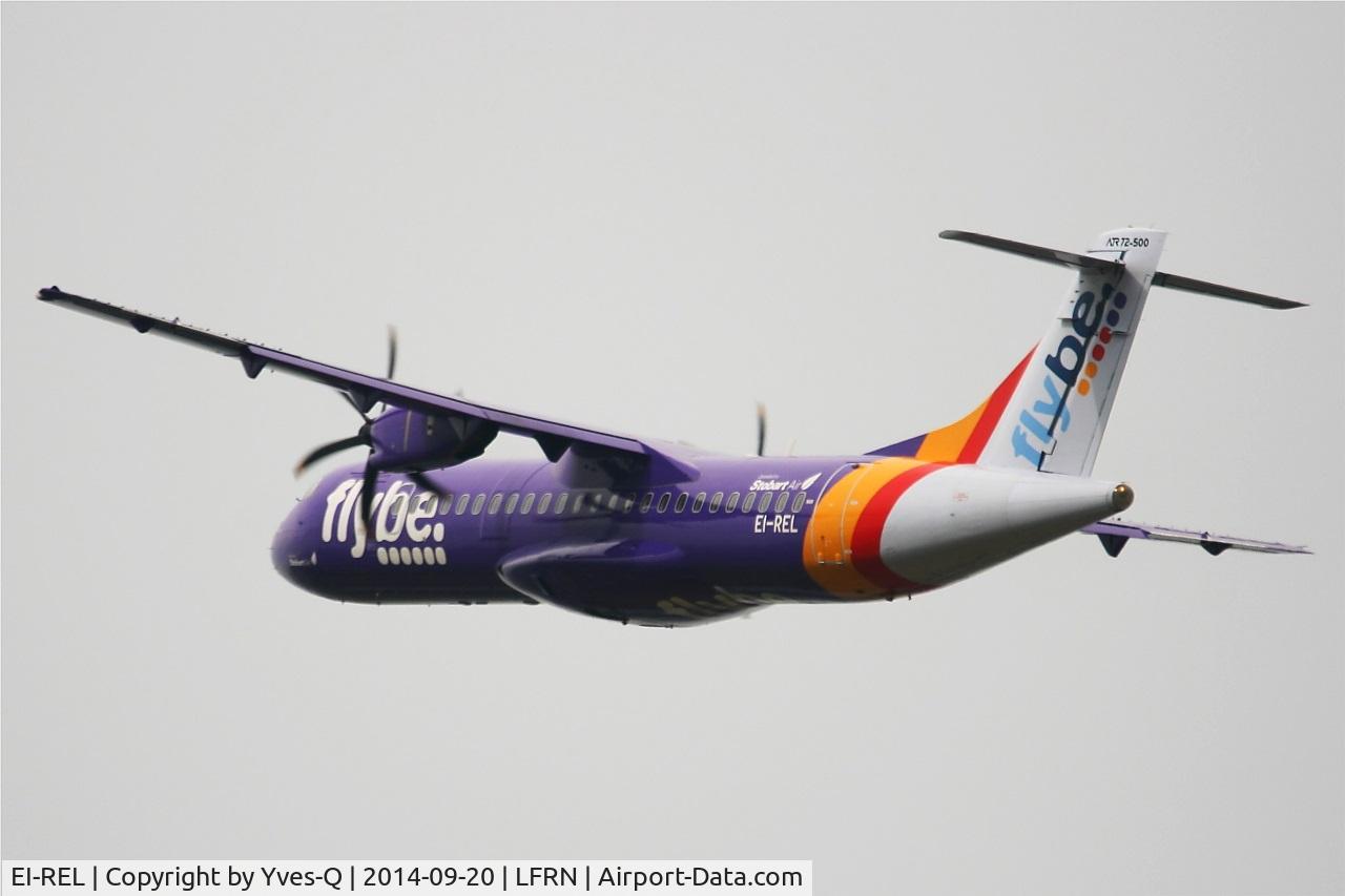 EI-REL, 2007 ATR 72-212A C/N 748, ATR 72-212A, Take off rwy 28, Rennes-St Jacques  airport (LFRN-RNS)