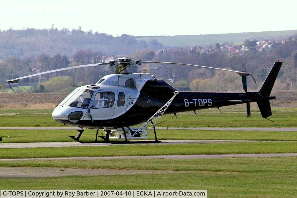 G-TOPS, 1982 Aerospatiale AS-355F-1 Ecureuil 2 C/N 5151, Aerospatiale AS.355F1 Ecureuil II [5151] (Sterling Helicopters) Shoreham~G 10/04/2007