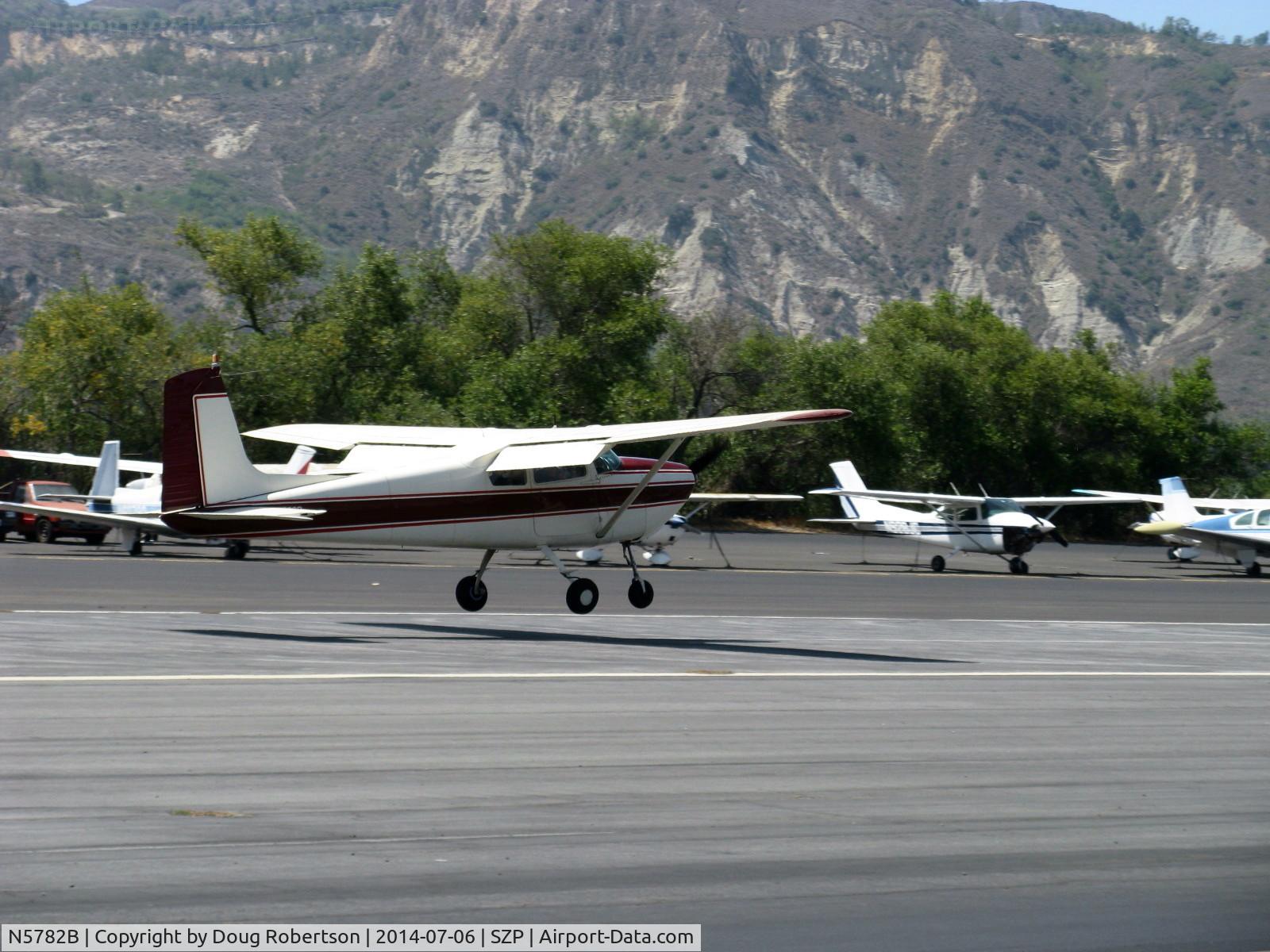 N5782B, 1956 Cessna 182 Skylane C/N 33782, 1956 Cessna 182 SKYLANE, Continental O-470-S 230 Hp, landing Rwy 22