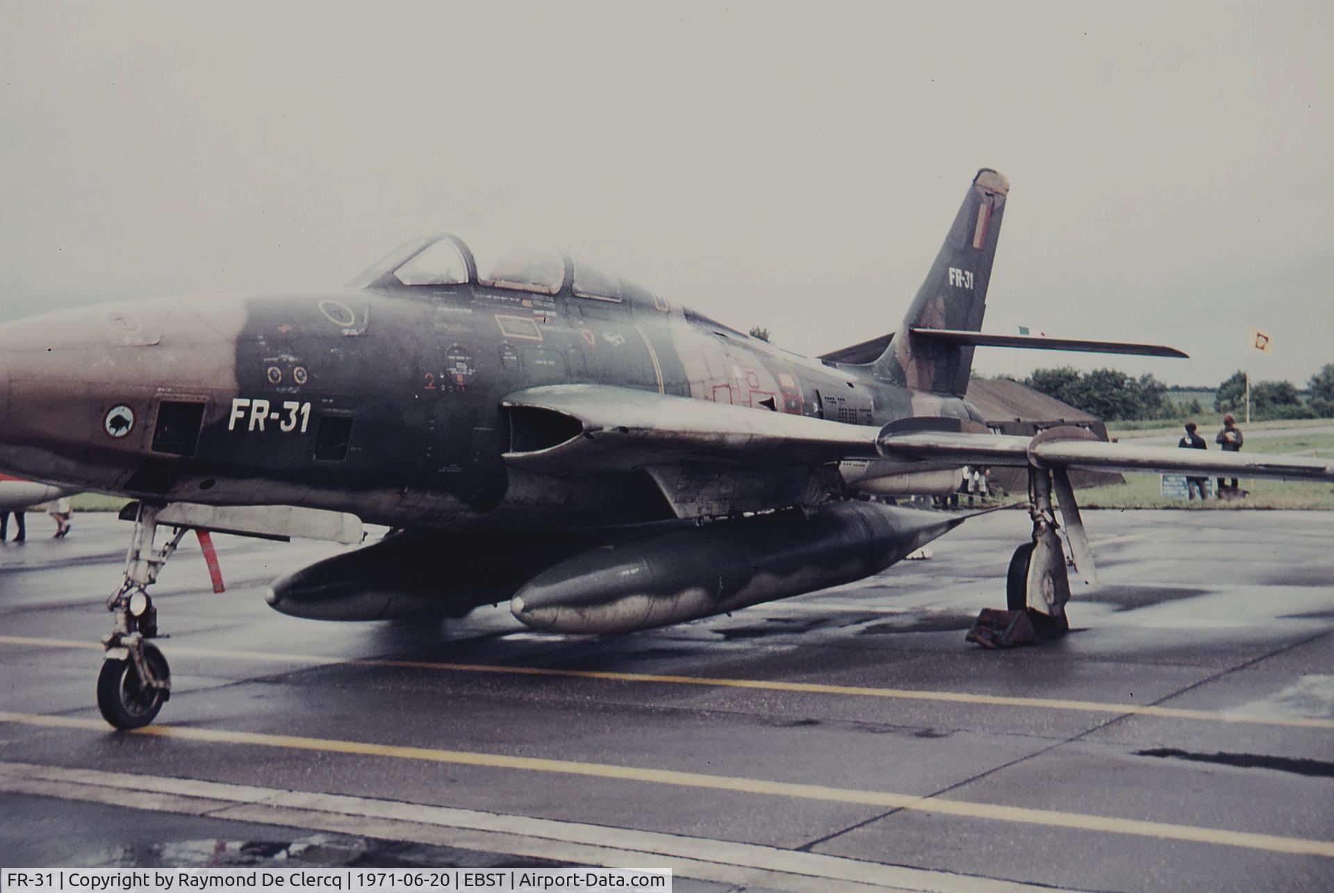 FR-31, Republic RF-84F Thunderflash C/N Not found FR-31, BAF Brustem airshow 1971.