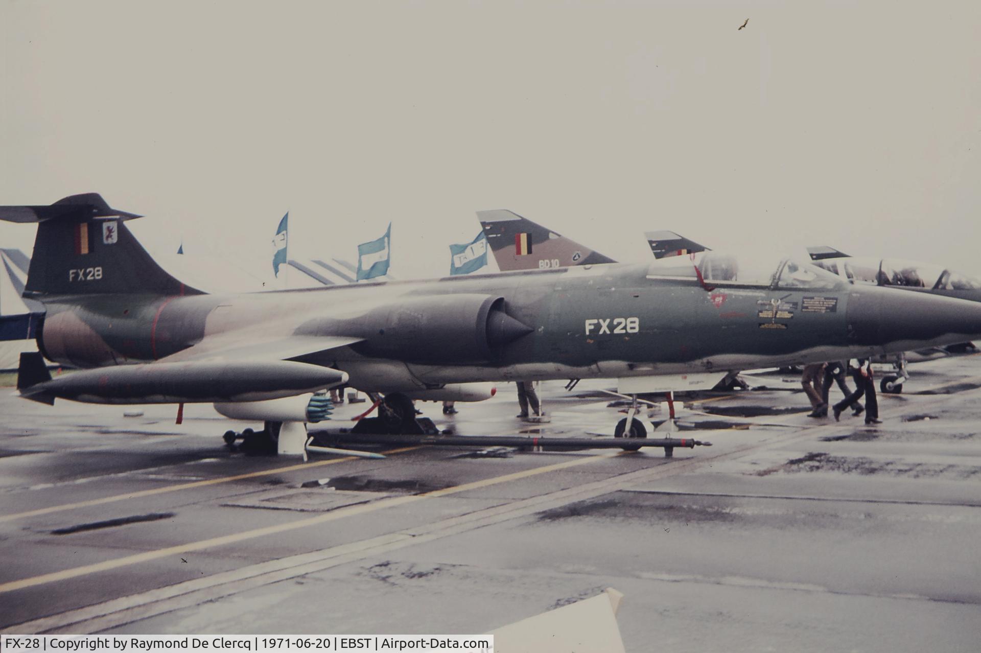 FX-28, 1964 Lockheed F-104G Starfighter C/N 683-9062, BAF Brustem airshow 1971.