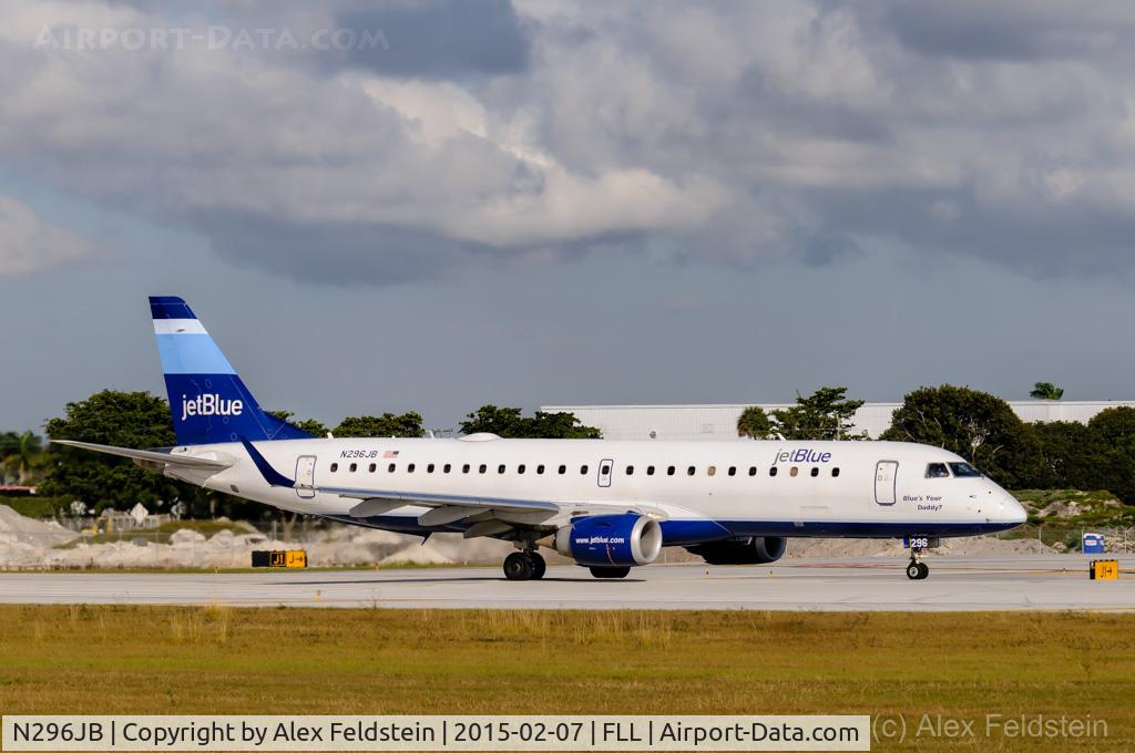 N296JB, Embraer ERJ-190-100 IGW 190AR C/N 19000219, Ft. Lauderdale