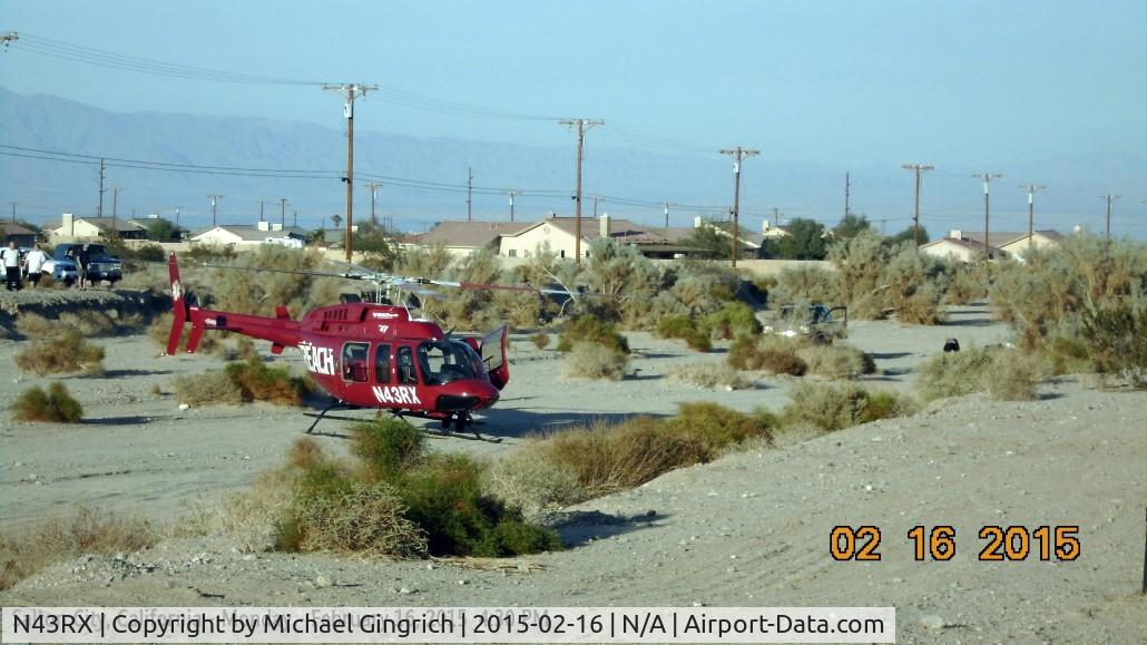 N43RX, 2001 Bell 407 C/N 53505, Landed in the Wash in Salton City, CA