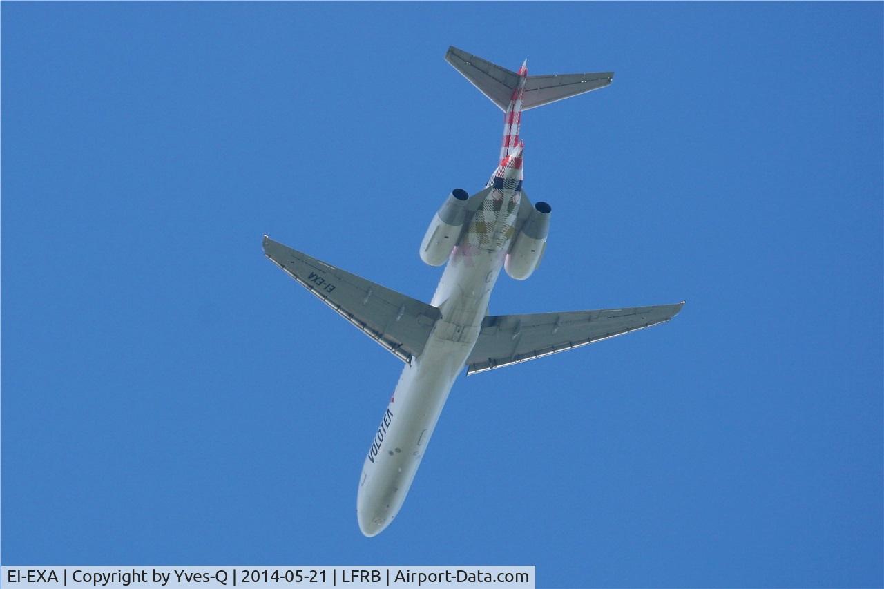 EI-EXA, 2003 Boeing 717-2BL C/N 55172, Boeing 717-2BL, Glide path pattern rwy 07R, Brest-Bretagne Airport (LFRB-BES)