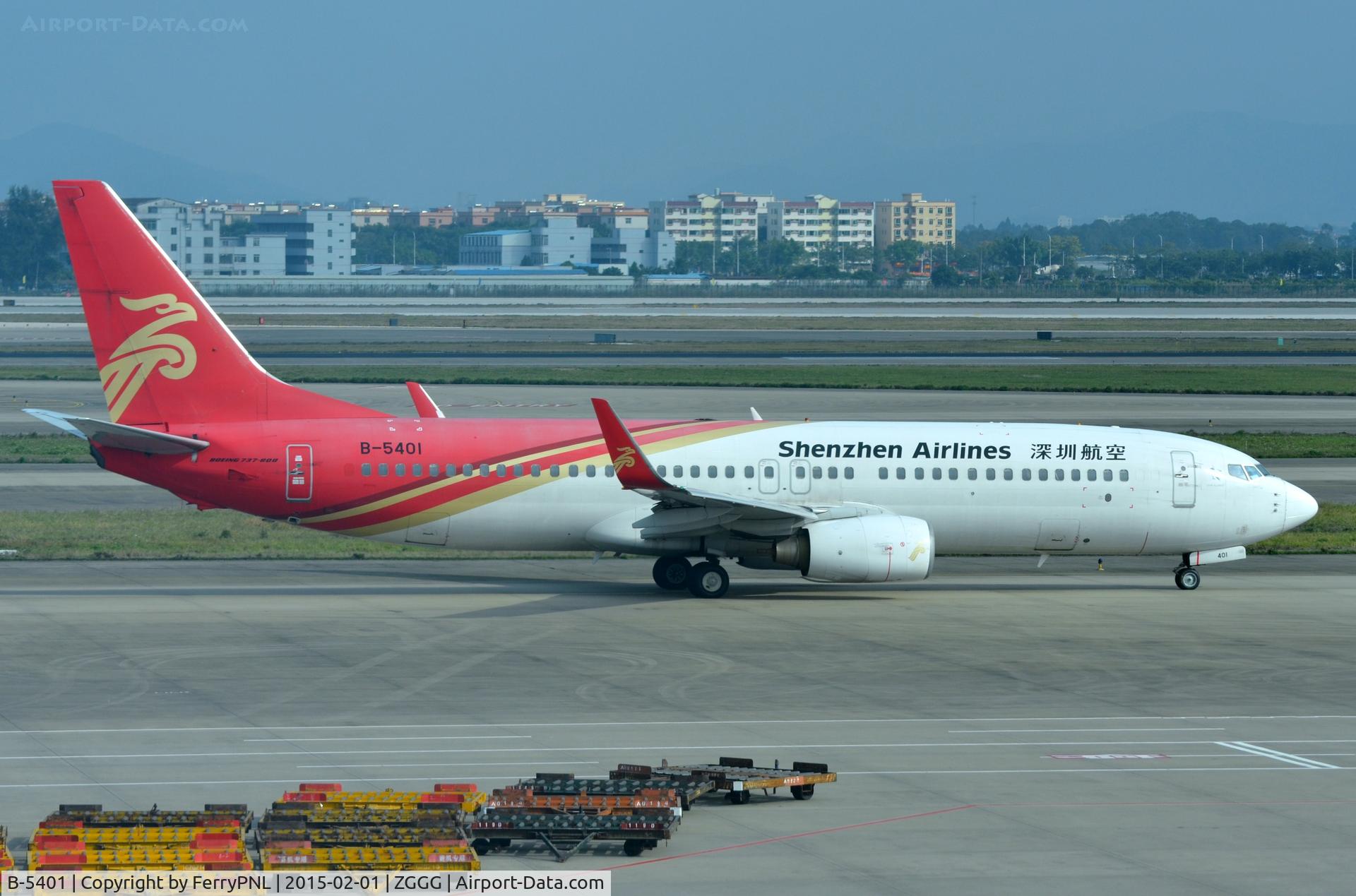 B-5401, 2008 Boeing 737-87L C/N 35530/2703, Colours fading on this Shenzhen B738.