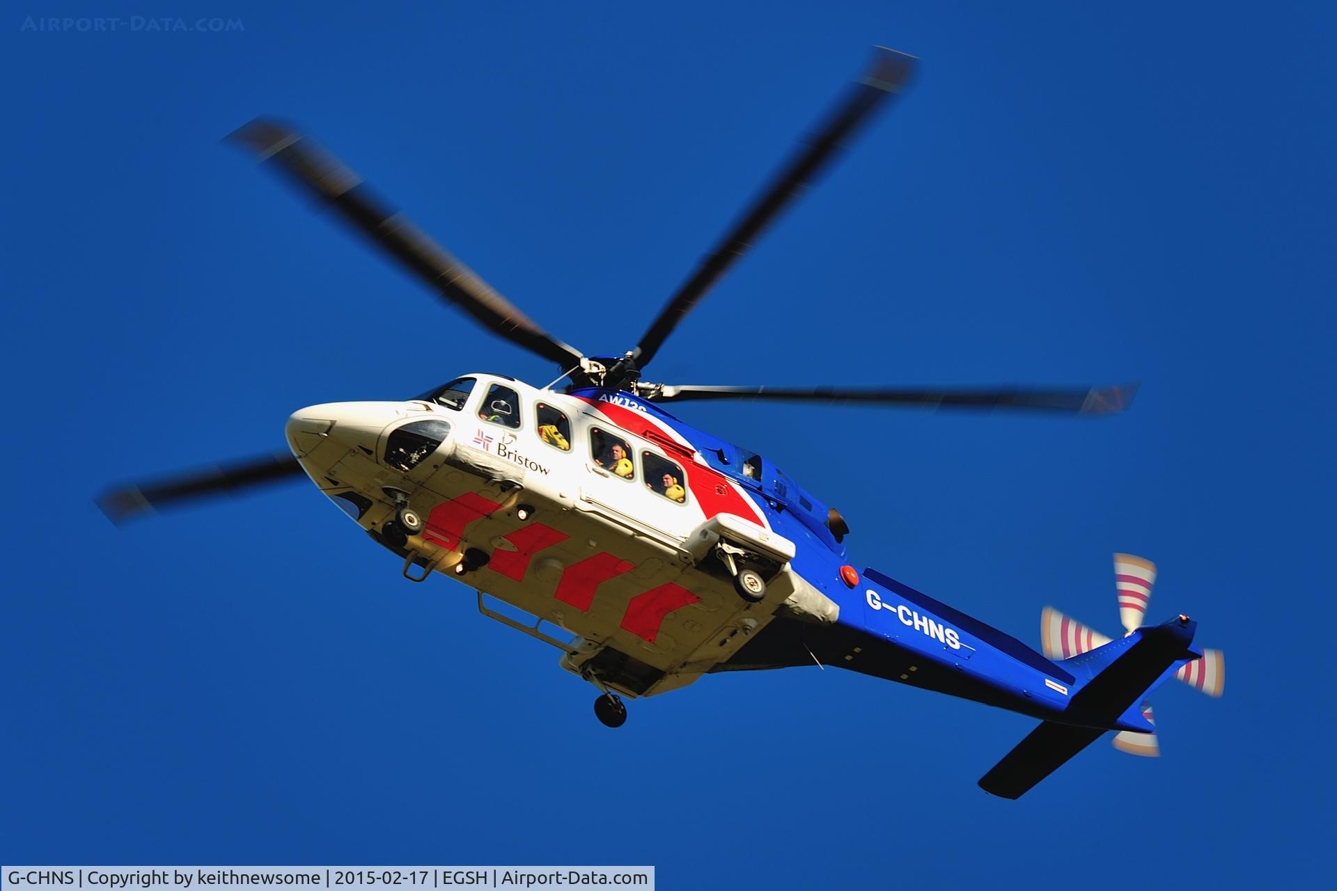G-CHNS, 2012 AgustaWestland AW-139 C/N 31465, Leaving from runway 27.