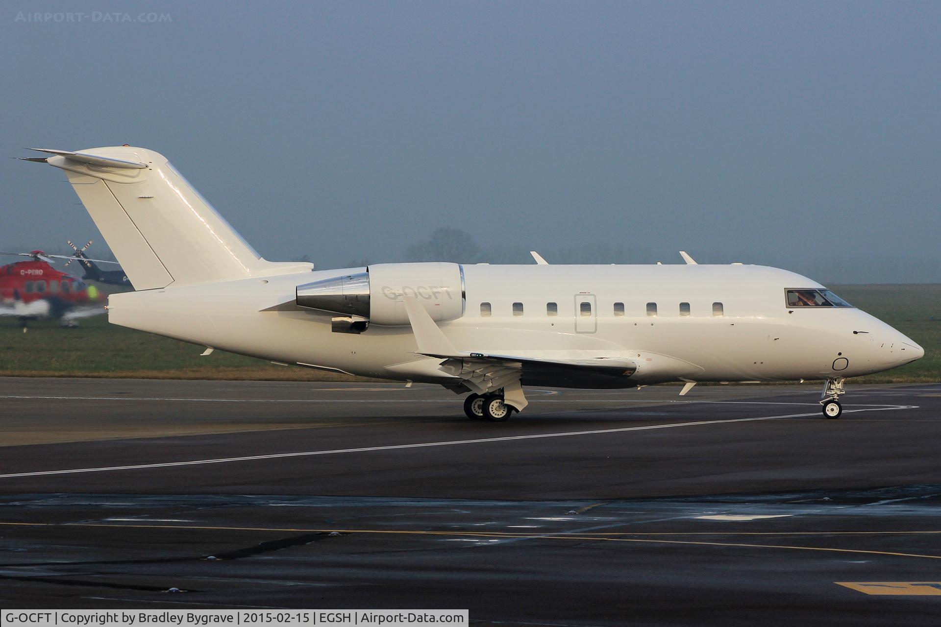 G-OCFT, 1990 Canadair Challenger 601-3A (CL-600-2B16) C/N 5067, Taxiing away from Saxon In fog...
