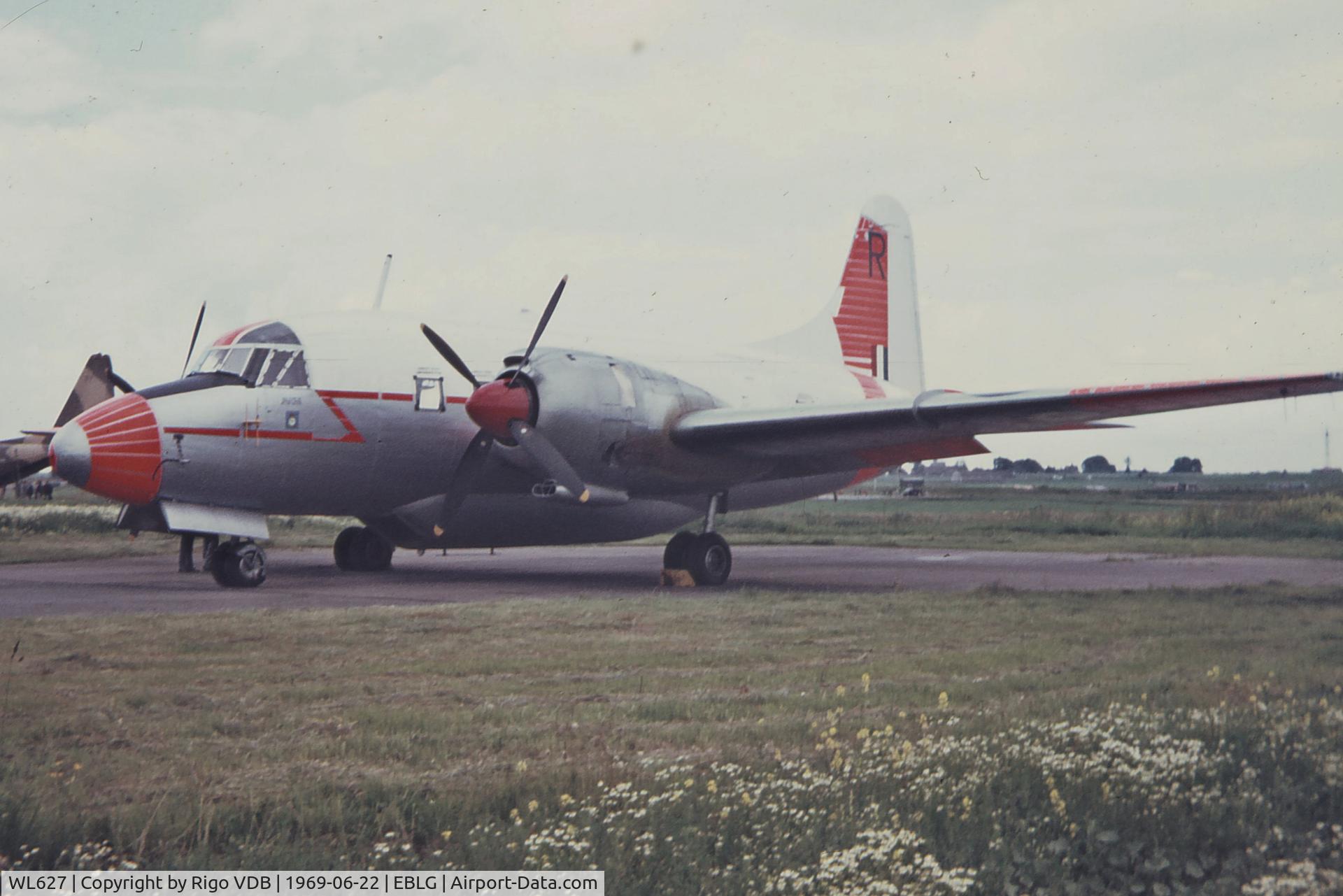 WL627, Vickers Varsity T.1 C/N Not found WL627, BAF meeting at Bierset / Liege in 1969.