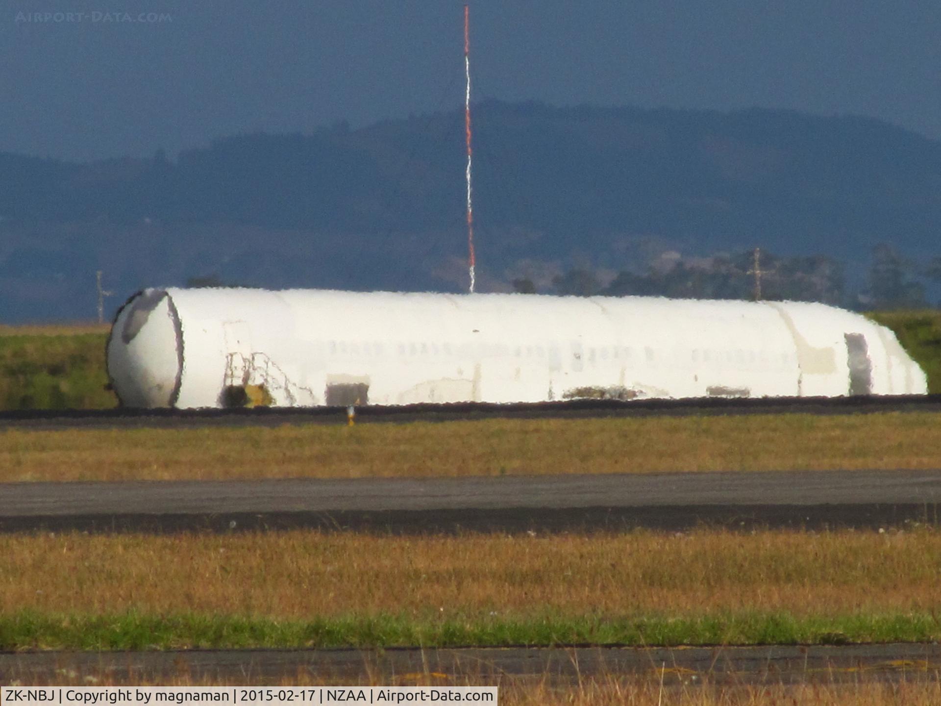 ZK-NBJ, 1984 Boeing 767-204/ER C/N 23250, now part of fire training 