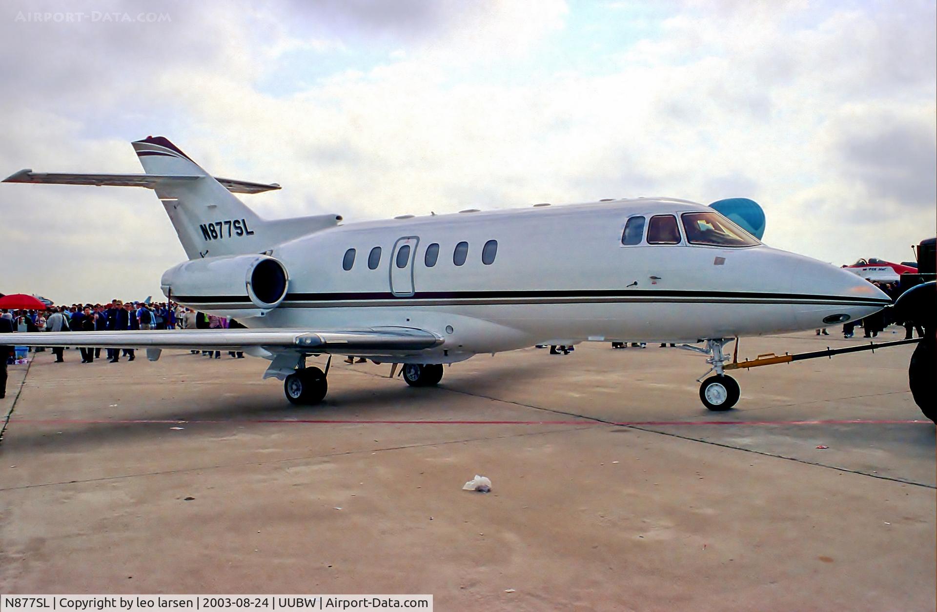 N877SL, 1996 Raytheon Hawker 800 C/N 258323, Zhukovsky Moscow 24.8.03