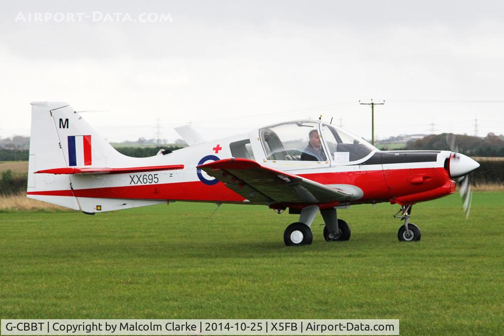 G-CBBT, 1975 Scottish Aviation Bulldog T.1 C/N BH120/344, Scottish Aviation Bulldog T.1, Fishburn Airfield, UK October 25th 2014.