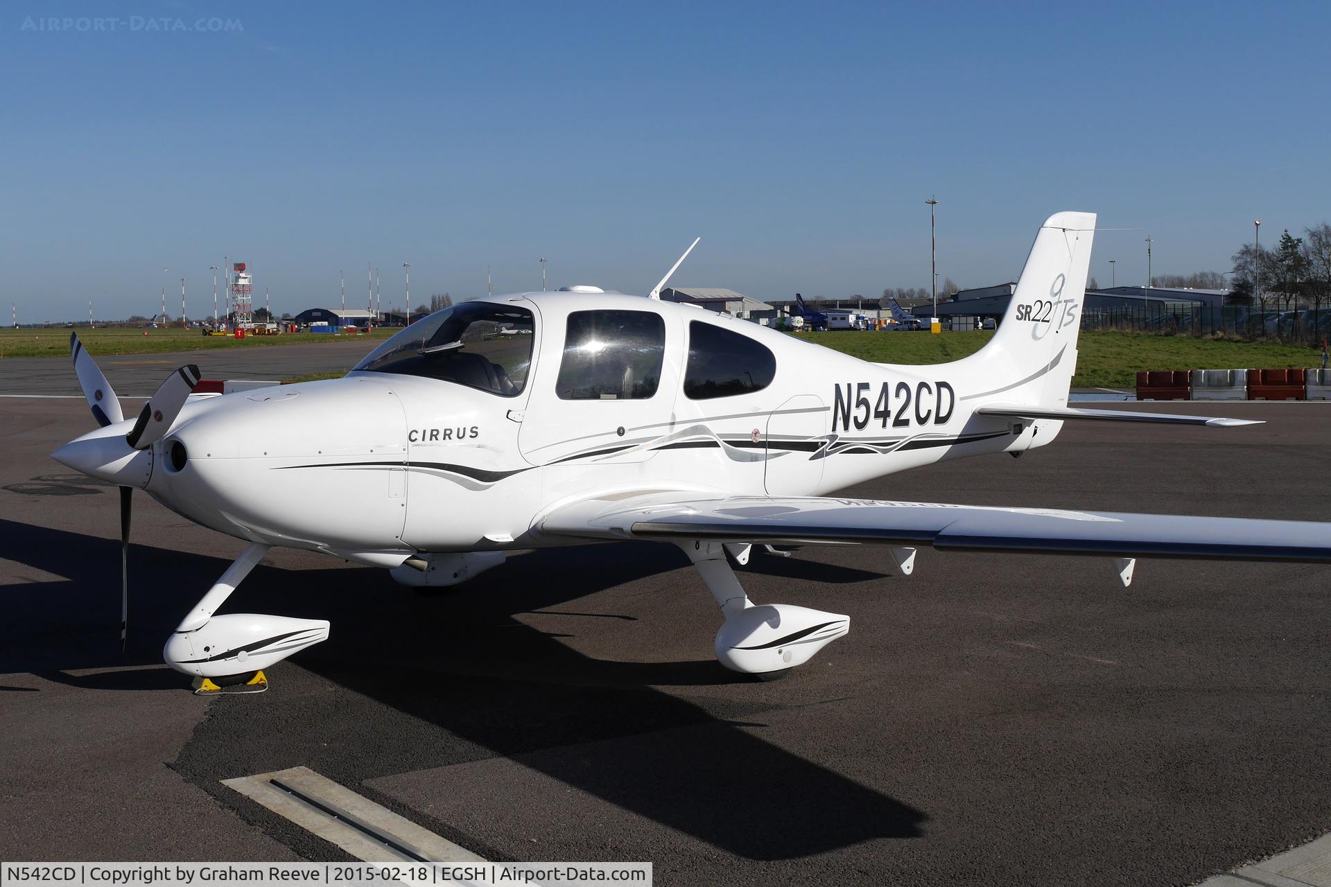 N542CD, 2004 Cirrus SR22 GTS C/N 1186, Parked at Norwich.