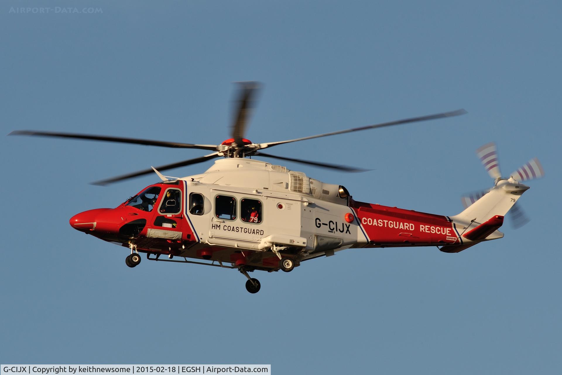G-CIJX, 2014 AgustaWestland AW-139 C/N 31579, Evening landing.
