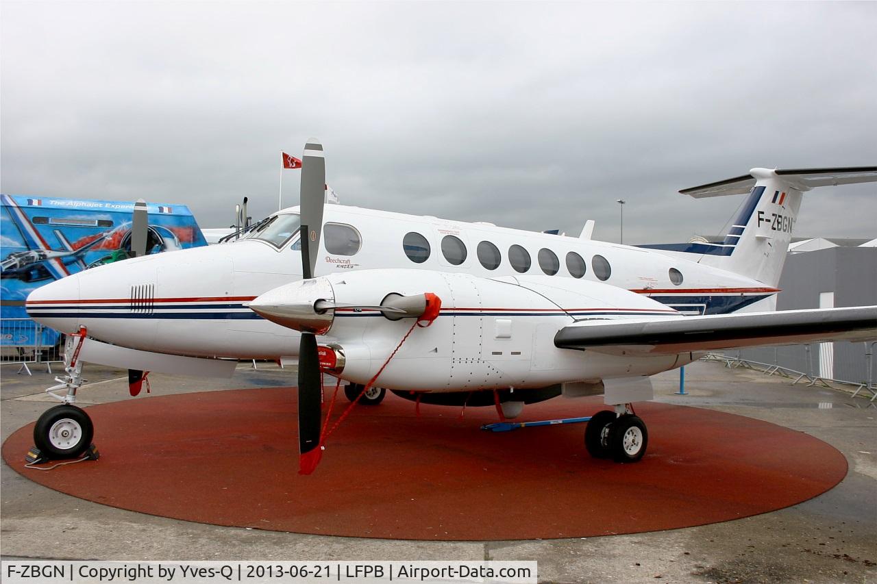 F-ZBGN, Hawker Beechcraft 350ER King Air (B300CER) C/N FL-781, French Custom Services Hawker Beechcraft Corp B300, Static Display Paris-Le Bourget Air Show 2013