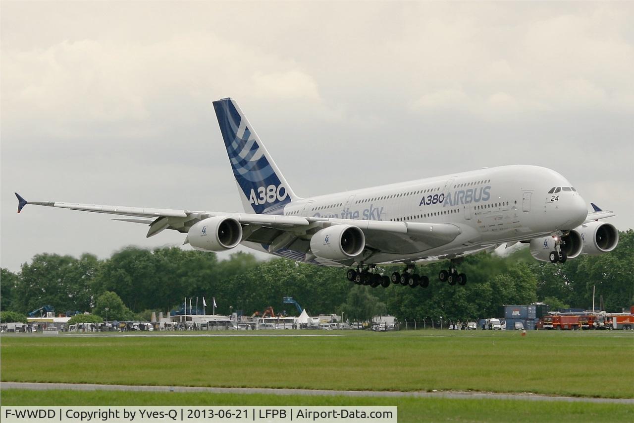F-WWDD, 2005 Airbus A380-861 C/N 004, Airbus A380-861, On final rwy 03 after solo display, Paris-Le Bourget Air Show 2013