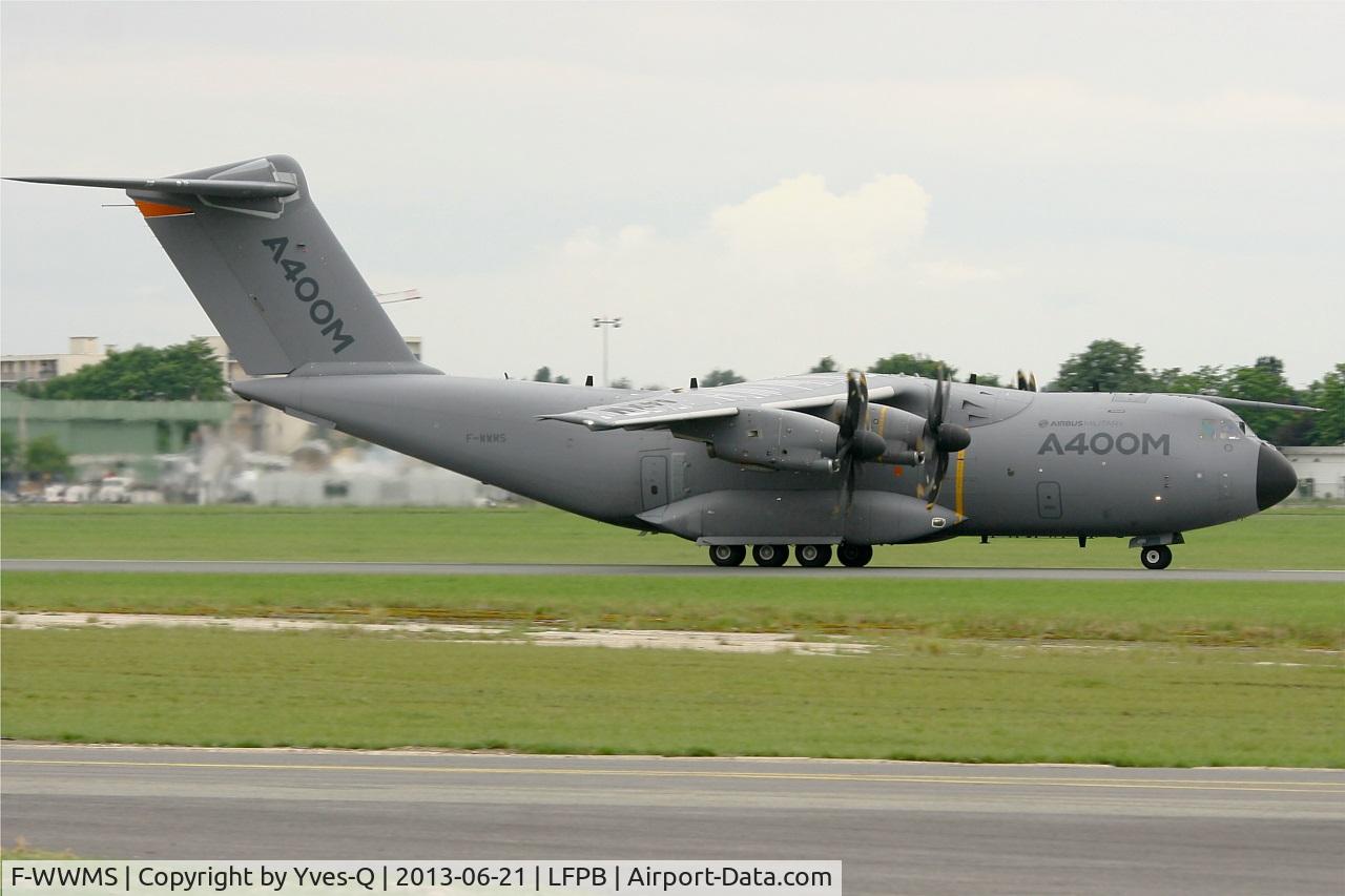 F-WWMS, 2010 Airbus A400M Atlas C/N 003, Airbus Military A-400M Atlas, Take off rwy 03, Paris-Le Bourget Air Show 2013