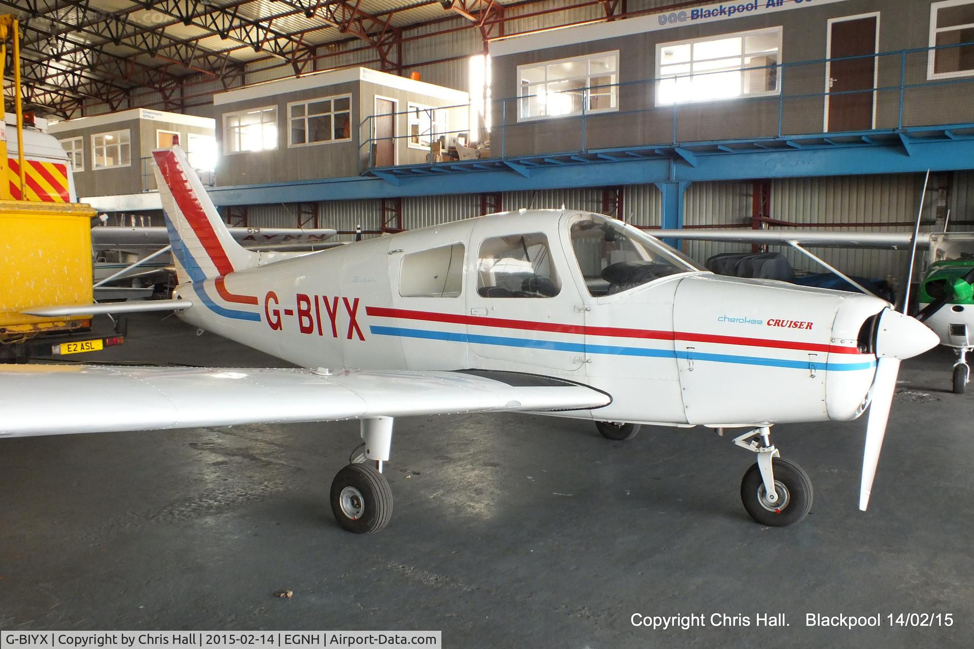 G-BIYX, 1975 Piper PA-28-140 Cherokee Cruiser C/N 28-7625064, privately owned