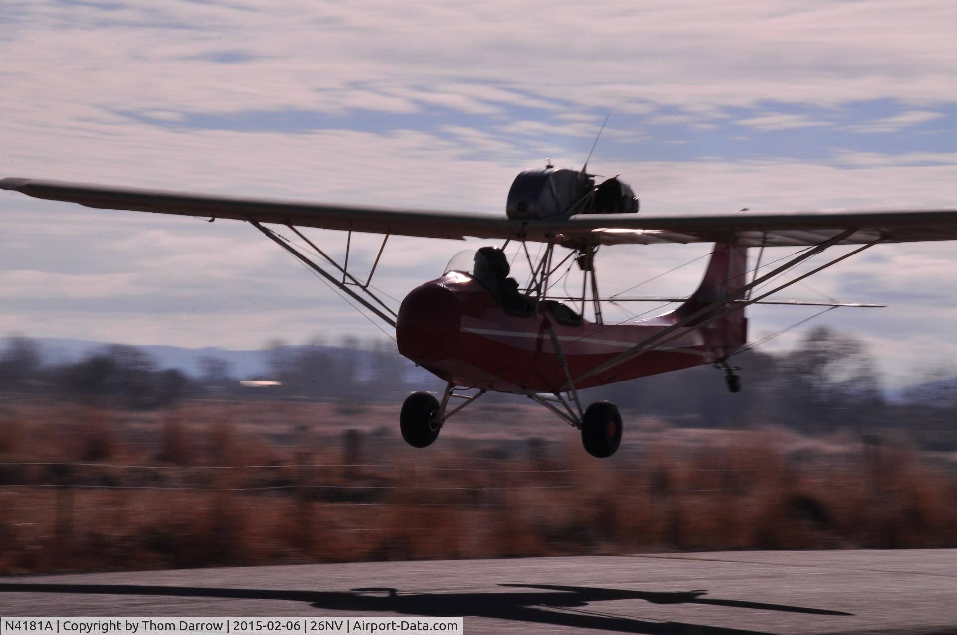 N4181A, 1966 Aerosport Woody Pusher C/N 1 (N4181A), Down the runwat at 26NV