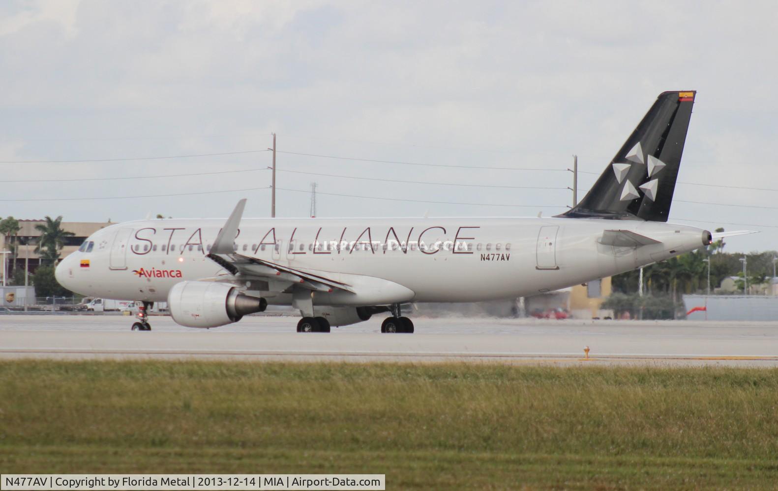 N477AV, 2013 Airbus A320-214 C/N 5477, Avianca