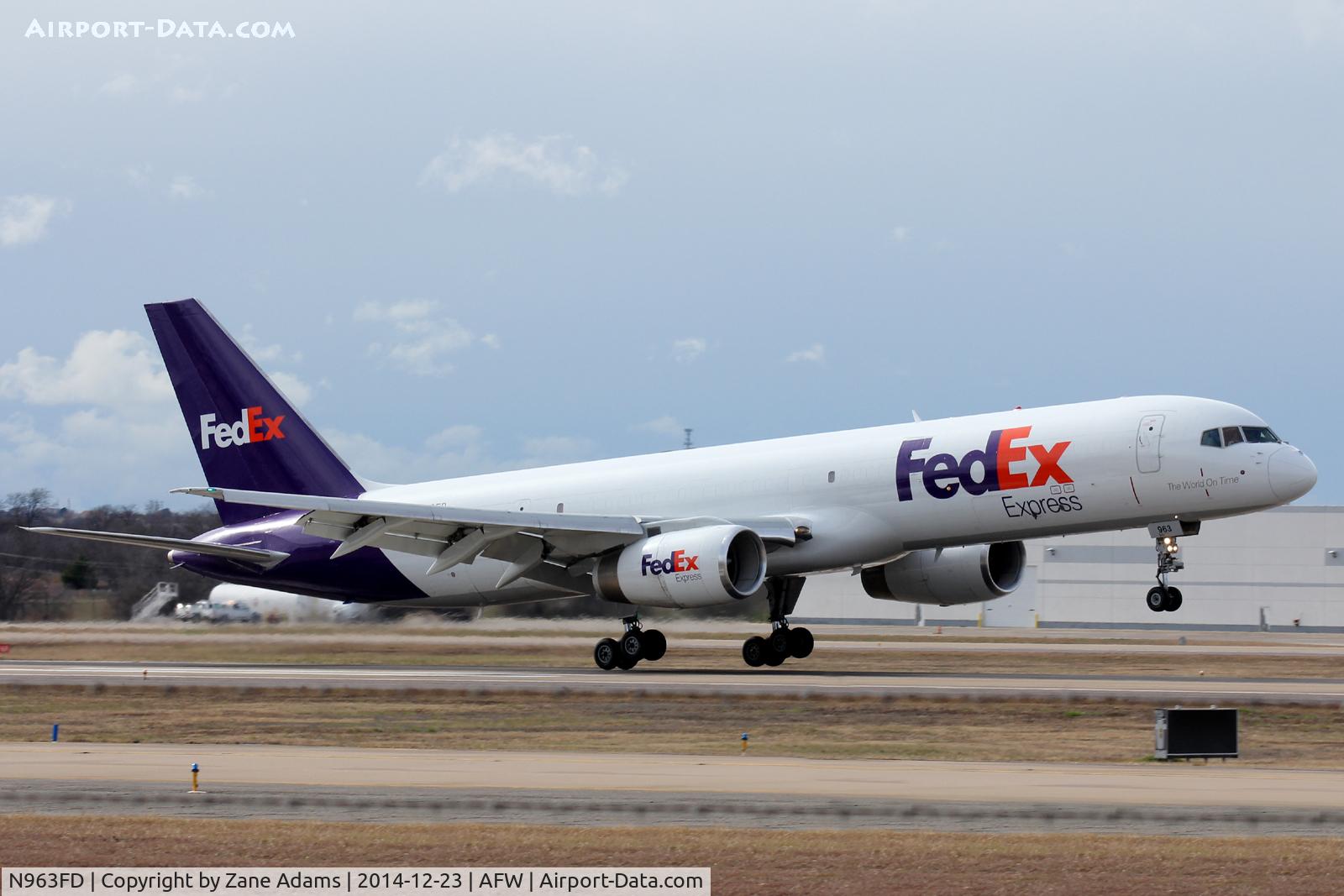 N963FD, 1989 Boeing 757-28A C/N 24368, Landing at Alliance Airport - Fort Worth, TX