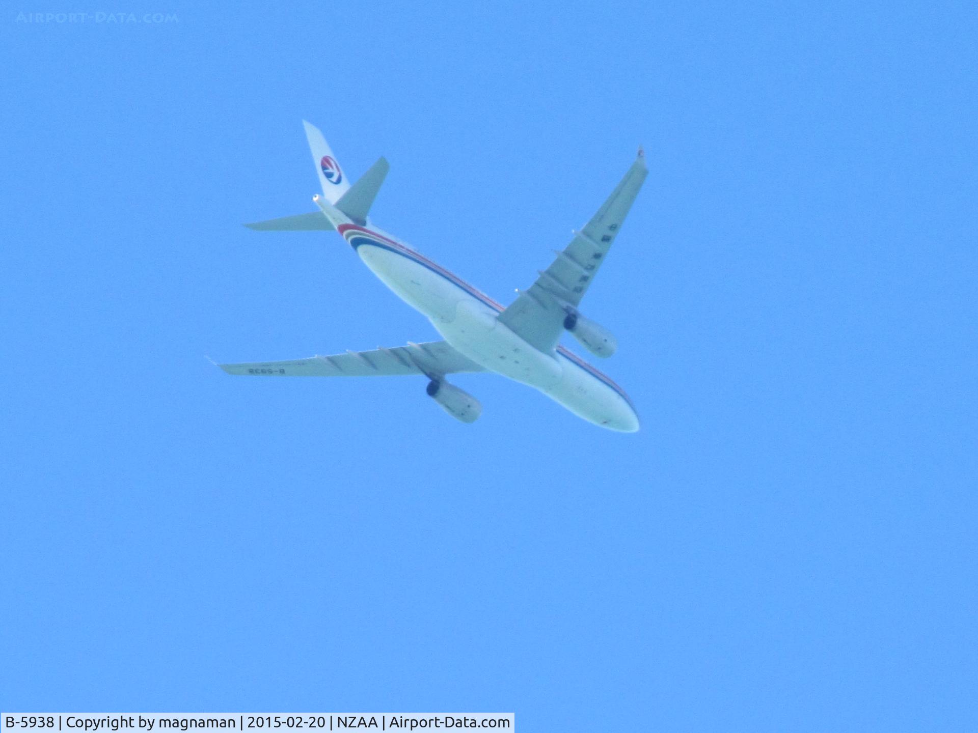 B-5938, 2013 Airbus A330-243 C/N 1479, Daily flight on way into AKL flying over Howick.