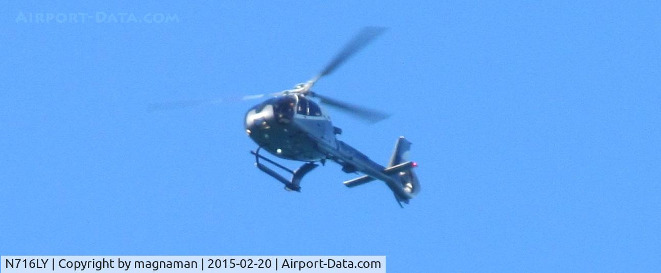 N716LY, Eurocopter EC-130B-4 (AS-350B-4) C/N 4366, on way from waiheke island into AKL