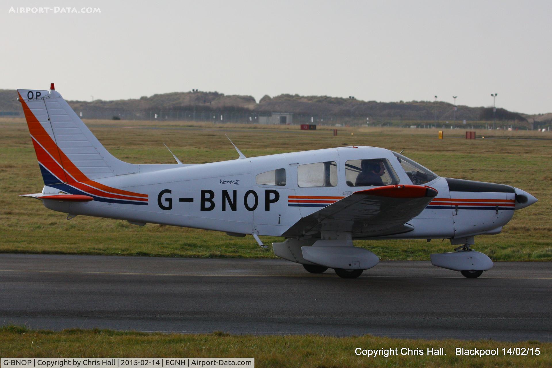G-BNOP, 1987 Piper PA-28-161 Cherokee Warrior II C/N 2816027, BAE Warton Flying Club