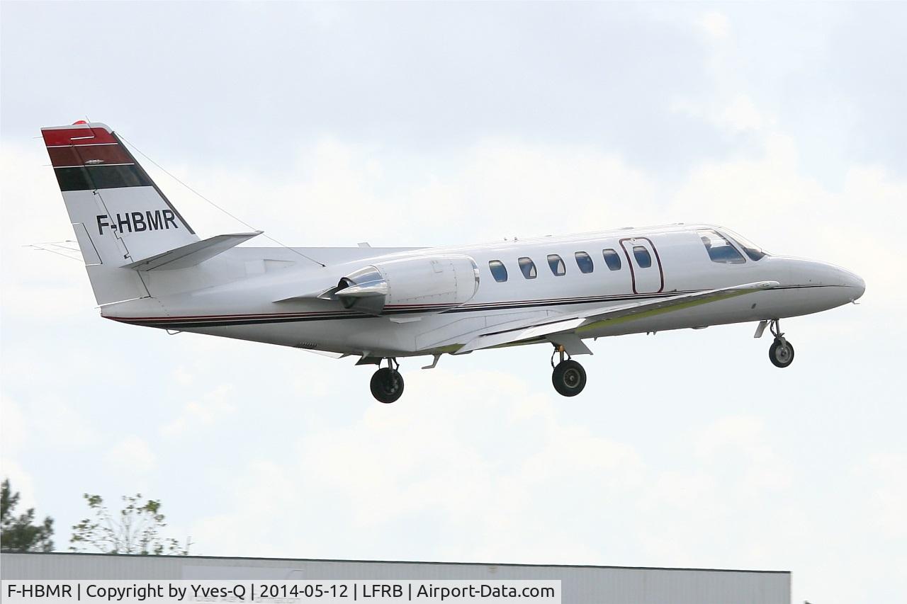 F-HBMR, 1992 Cessna 550 Citation II C/N 550-0717, Cessna 550 Citation II, Take off rwy 25L, Brest-Bretagne airport (LFRB-BES)
