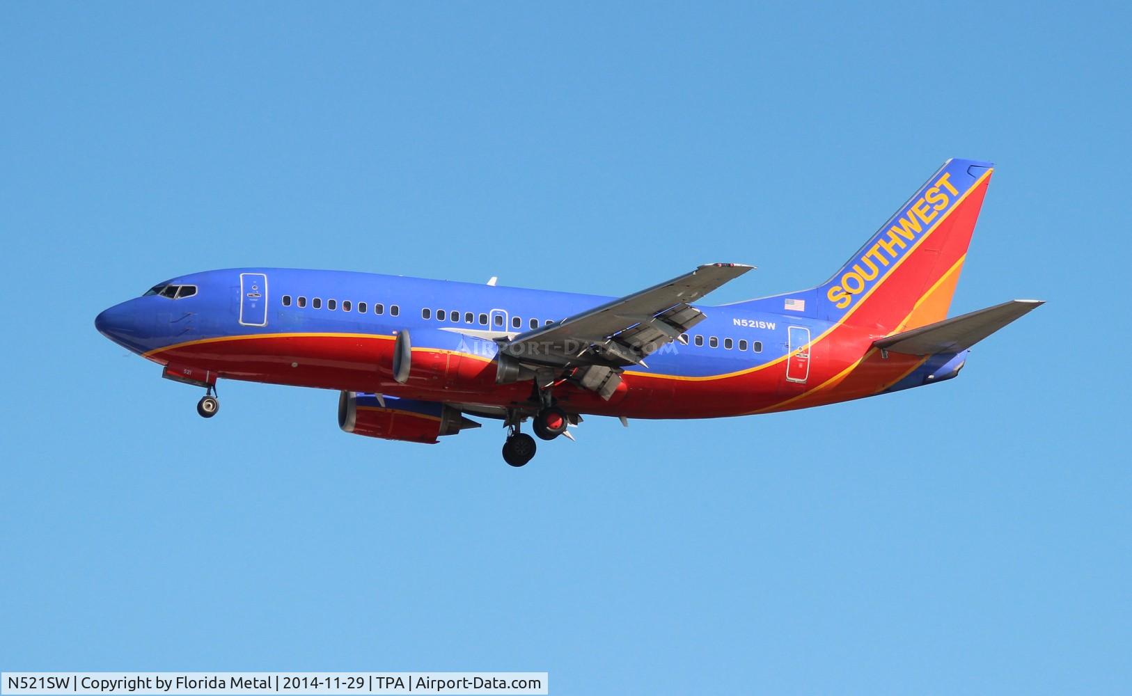 N521SW, 1991 Boeing 737-5H4 C/N 25320, Southwest 737-500