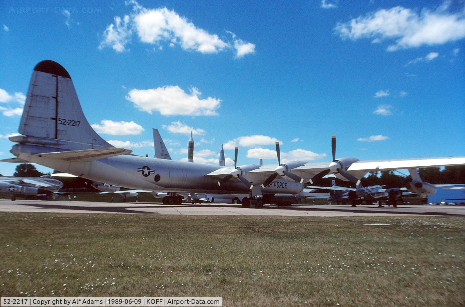 52-2217, 1952 Consolidated B-36J-1-CF Peacemaker C/N 358, Shown outside at the old Strategic Air Command Museum, Omaha, Nebraska in 1989.